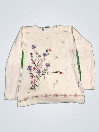 Isabelle Floral Embroidered Knit Sweater