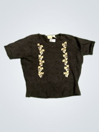 Liz Claiborne Villager Embroidered V-Neck Knit Top