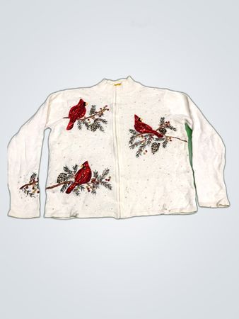 Tiarara International Christmas Embroidered Cardigan