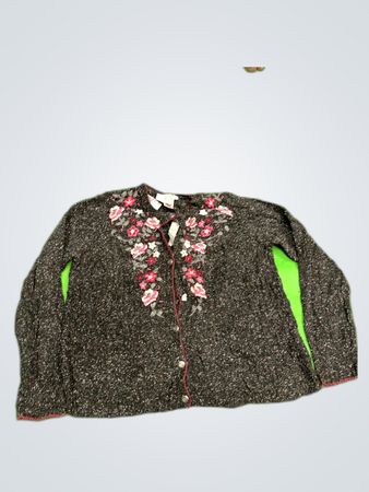 Reflections Embroidered Knit Cardigan