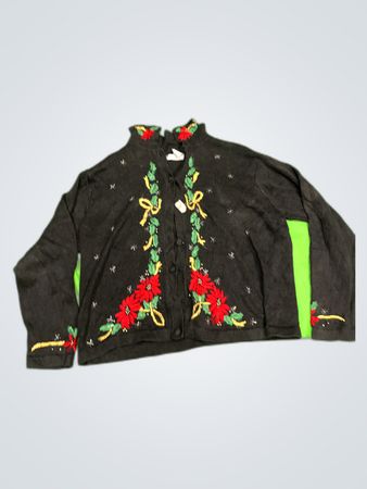Victoria Jones Black Knit Cardigan