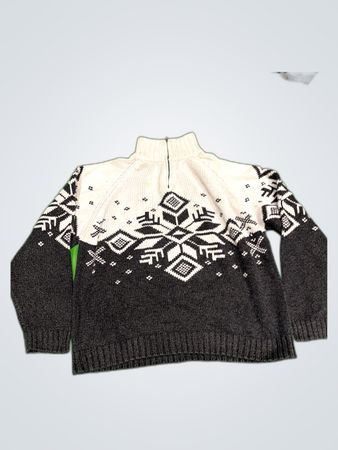 Liberty Swears Snowflake Knit 1/4 Zip Sweater