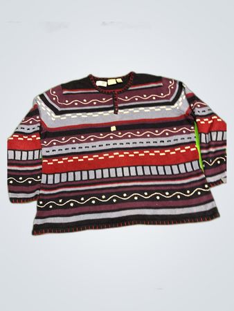 Christopher & Banks Striped Knit Cardigan
