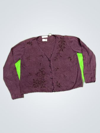 Emily Rose Purple Knit Cardigan