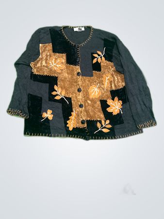Victoria Woman Patchwork Knit Cardigan