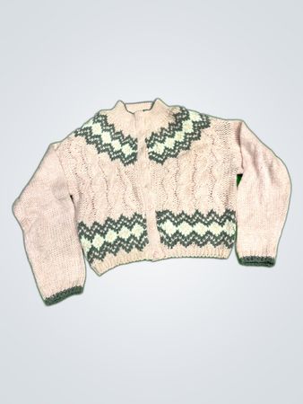 Hand-Knitted Pink Sweater