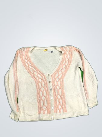 Unbranded White Knit Cardigan