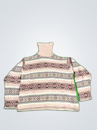 TIARA Patterned Turtleneck Sweater