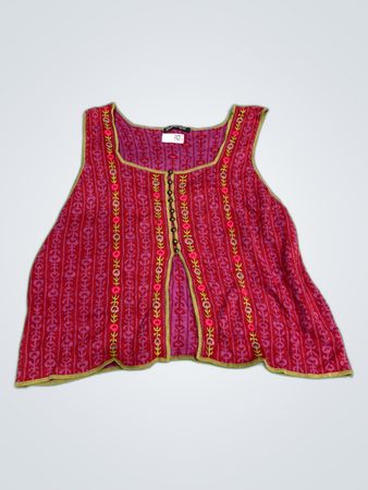 L.A.M.B. by Gwen Stefani Embroidered Sleeveless Blouse