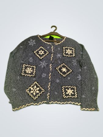 Erika Snowflake Embroidered Sweater