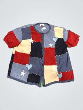 Christopher & Banks Patchwork Knit Cardigan