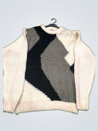Express Limited Editions Color-Block Knit Sweater