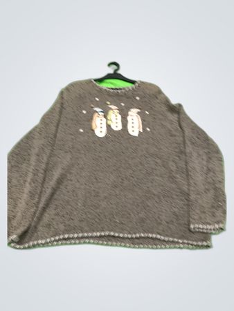Gray Snowman Sweater