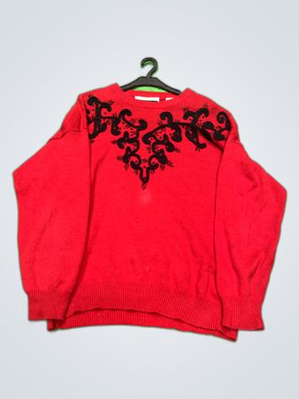 Dana Scott Red Knit Sweater