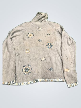 Gray Snowflake Sweater