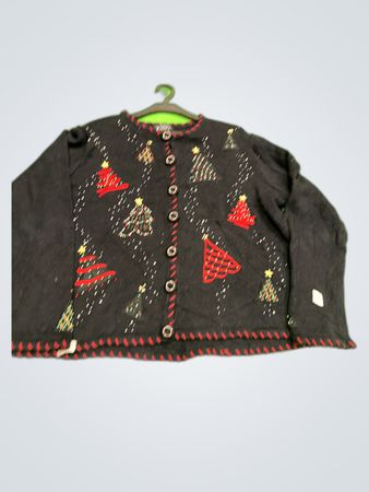 Design Studio LA Black Christmas Cardigan