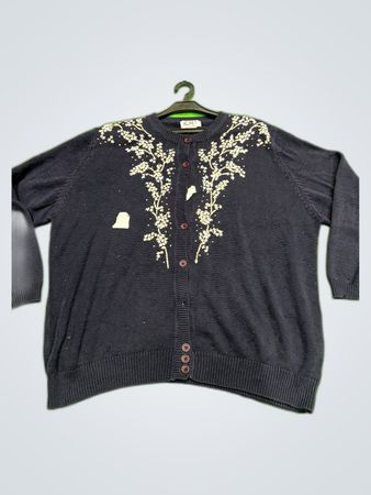Koret Floral Embroidered Knit Cardigan