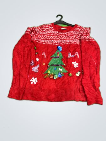 Faded Glory Red Christmas Knit Sweater