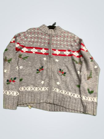 Gray Christmas Sweater