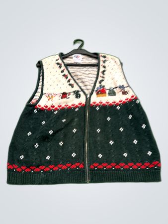 Nutcracker Christmas Knit Cardigan Vest
