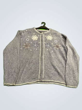 Croft & Barrow Snowflake Knit Cardigan