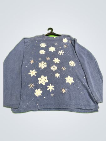 Blue Snowflake Sweater