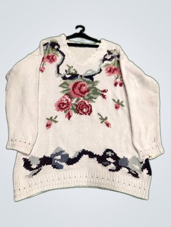 Floral Knit Sweater