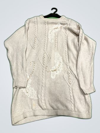 Unbranded Cream Cable Knit Sweater