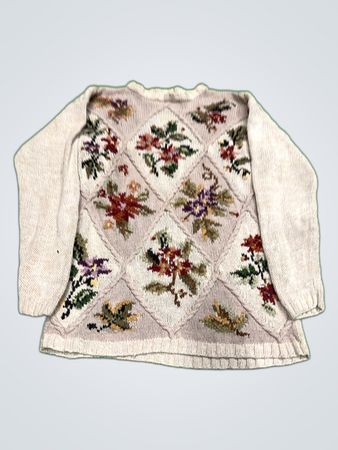 Knitted Floral Sweater