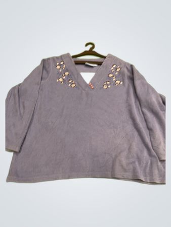 Studio Works Light Blue V-Neck Knit Sweater