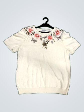 Alfred Dunner Embroidered Knit Top