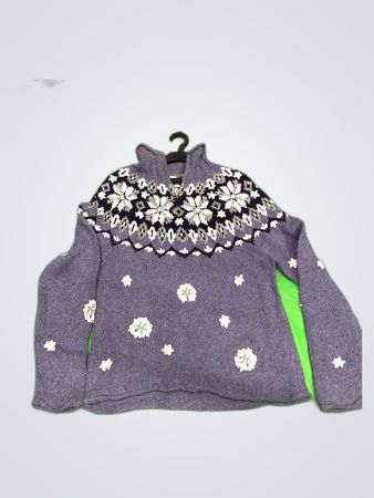 Coldwater Creek Purple Turtleneck Knit Sweater