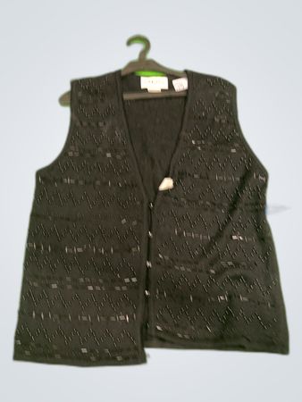 Nippon Studio Black Beaded Formal Vest