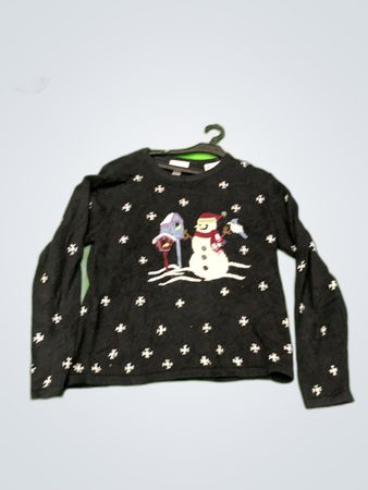 Christopher Banks Hand Embroidered Christmas Sweater