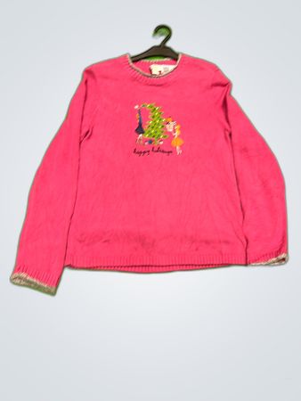 Christopher & Banks Pink Holiday Sweater