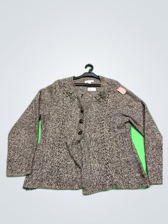 JM Collection Grey Knit Cardigan