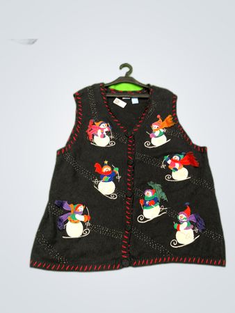 LTD Holiday Edition Knit Snowmen Vest