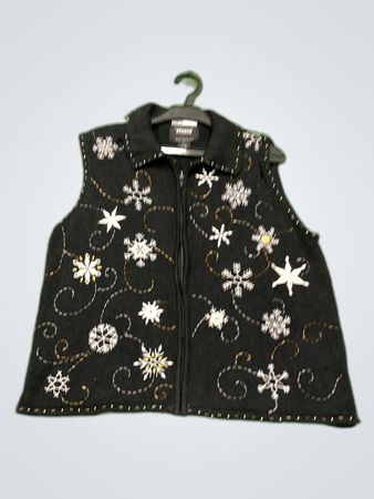 Black Snowflake Vest