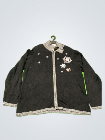 Carroll Reed Snowflake Embroidered Sweater