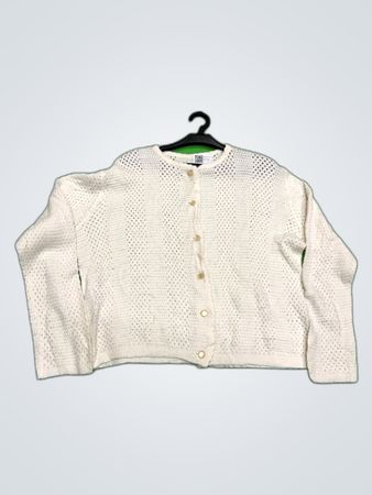 Unbranded White Knit Cardigan