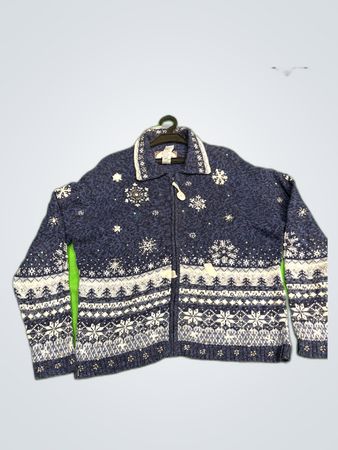 Tiara International Snowflake Knit Cardigan