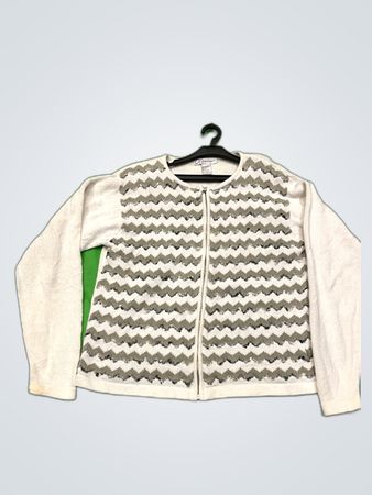 Dressbarn Zigzag Knit Cardigan