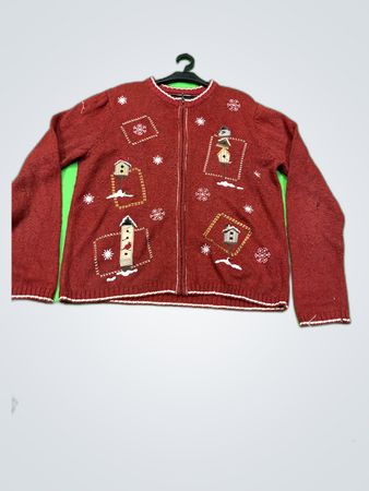 Croft & Barrow Red Knitted Cardigan