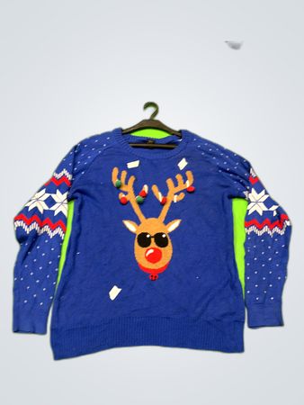 Awake Reindeer Christmas Knit Sweater