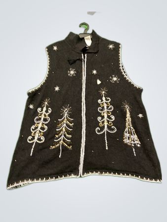 White Stag Black Holiday Knit Vest