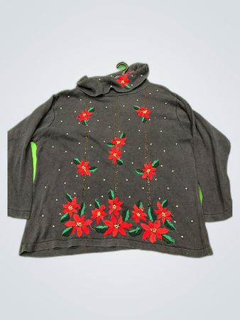 Victoria Jones Embroidered Turtleneck Sweater