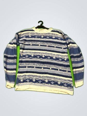J.Crew Blue and White Striped Sweater