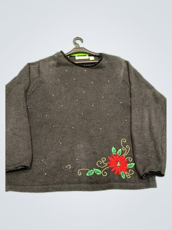Victoria Jones Black Knit Sweater