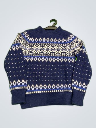 Navy Fair Isle Turtleneck Sweater
