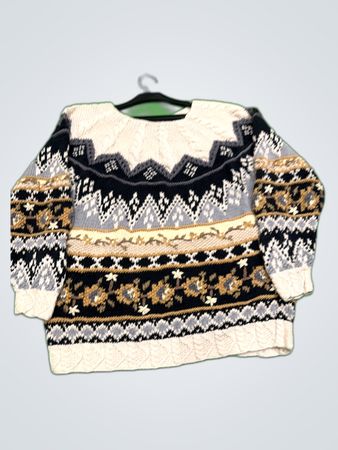 DKNY Patterned Knit Sweater